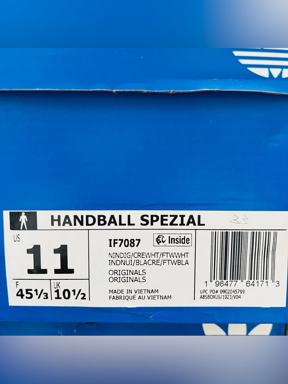 adidas Handball Spezial Men's Suede Low Top Sneakers Night Indigo IF7087 - Picture 8 of 8